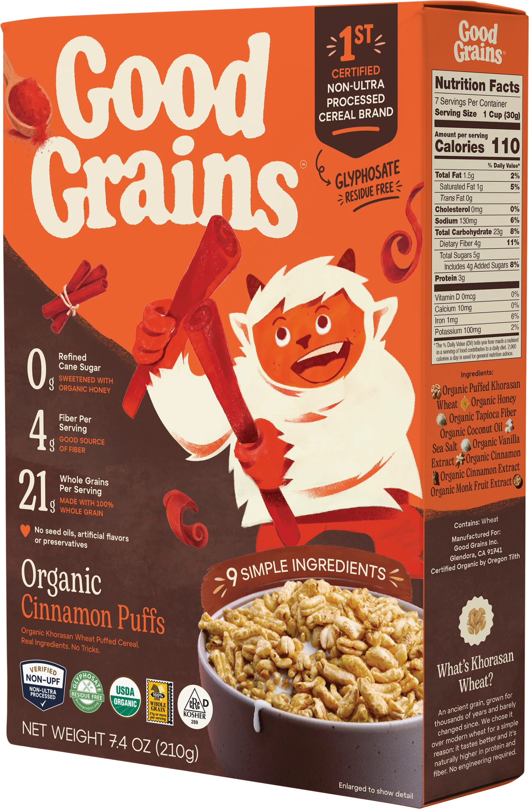 Organic Cinnamon Puffs – Good Grains