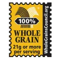 100% Whole Grain, 21 grams or more per serving, for our Khorasan cereals